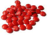 14mm Red Patterened Beads Acrylic Beads Flat Round Beads Plastic Coin Beads to String Jewelry Making Beading Supplies Loose Beads