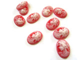 10 25mm x 18mm Red Cameo Cabochons Woman Face Cameo Cabs Resin Cabochons Jewelry Making Beading Supplies Decoden Resin Cameos