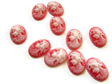 10 25mm x 18mm Red Cameo Cabochons Woman Face Cameo Cabs Resin Cabochons Jewelry Making Beading Supplies Decoden Resin Cameos