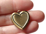 25mm Heart Locket Brass Locket Charm Jewelry Making and Beading Supplies