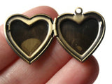 25mm Heart Locket Brass Locket Charm Jewelry Making and Beading Supplies