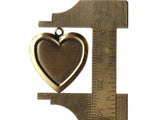 25mm Heart Locket Brass Locket Charm Jewelry Making and Beading Supplies