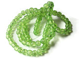 4mm Light Green Crackle Beads Chartreuse Cracked Glass Small Round Beads Full Strand Crackle Glass Beads Jewelry Making Beading Supplies