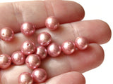 8mm Pink Pearl Beads Round Beads Ball Beads Acrylic Beads Plastic Beads Jewelry Making Beading Supplies Loose Ball Beads Smileyboy