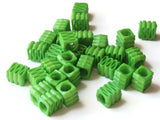 14mm Green Ribbon Acrylic Beads Plastic Rectangle Beads Jewelry Making Beading Supplies Loose Large Hole Beads to String Smileyboy