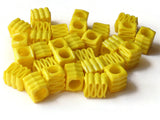 14mm Yellow Ribbon Acrylic Beads Plastic Rectangle Beads Jewelry Making Beading Supplies Loose Large Hole Beads to String Smileyboy