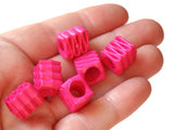 14mm Pink Ribbon Acrylic Beads Plastic Rectangle Beads Jewelry Making Beading Supplies Loose Large Hole Beads to String Smileyboy