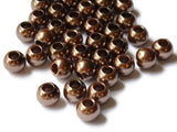 12mm Large Hole Pearls Brown Pearl Beads European Beads Plastic Pearl Beads Round Pearl Beads Plastic Beads Acrylic Beads