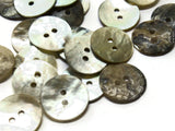 15mm Mother of Pearl Shell Buttons Natural Round Buttons Two Hole Buttons Jewelry Making Beading Scrapbook and Sewing Supplies