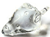 Handmade Clear Strawberry Pendant Lampwork Glass Pendant Drop Charm Jewelry Making Beading Supplies Loose Bead to String