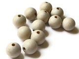 17mm Round Light Brown Wood Beads Wooden Ball Beads Jewelry Making Beading Supplies Macrame Beads Large Hole Beads Natural Beads