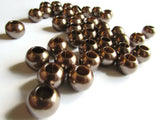 12mm Large Hole Pearls Brown Pearl Beads European Beads Plastic Pearl Beads Round Pearl Beads Plastic Beads Acrylic Beads