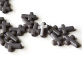 16mm Cross Beads Gray Cross Beads Plastic Crosses Christian Beads Jewelry Making Beading Supplies Acrylic Grey Cross Beads Smileyboy