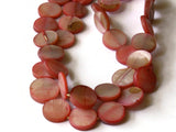 10mm Red Mother of Pearl Disc Beads Jewelry Making Beading Supplies Seashell Beads Loose Dyed Blue Beads Full Strand Shell Coins