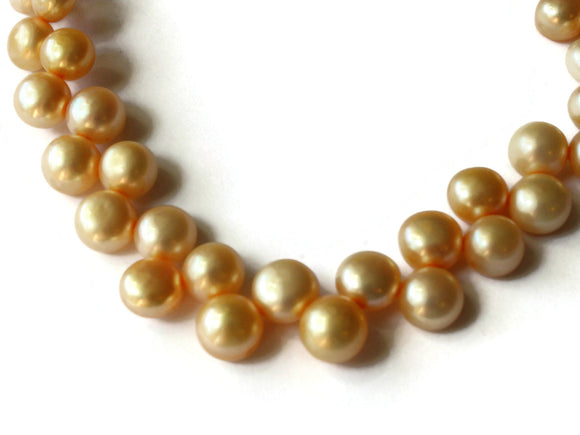 8mm Yellow Natural Pearl Baroque Button Beads Jewelry Making Beading Supplies Beads To String