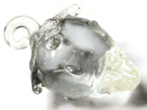 Handmade Clear Strawberry Pendant Lampwork Glass Pendant Drop Charm Jewelry Making Beading Supplies Loose Bead to String