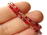 3mm Faceted Round Mixed Red and Purple Beads Crystal Beads Jewelry Making Beading Supplies Loose Spacer Beads Glass Beads