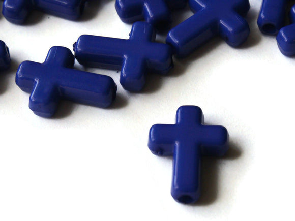 16mm Cross Beads Royal Blue Cross Beads Plastic Crosses Christian Beads Jewelry Making Beading Supplies Acrylic Cross Beads Smileyboy