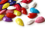 20mm Mixed Color Briolette Beads Faceted Teardrops Beads to String Assorted Color Acrylic Beads Plastic Beads Acrylic Drop Charm