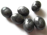 8 18mm Grey Oval Beads Vintage Lucite Beads Moonglow Lucite Bead Jewelry Making Beading Supplies Loose Beads New Old Stock Beads Big Beads
