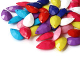 20mm Mixed Color Briolette Beads Faceted Teardrops Beads to String Assorted Color Acrylic Beads Plastic Beads Acrylic Drop Charm