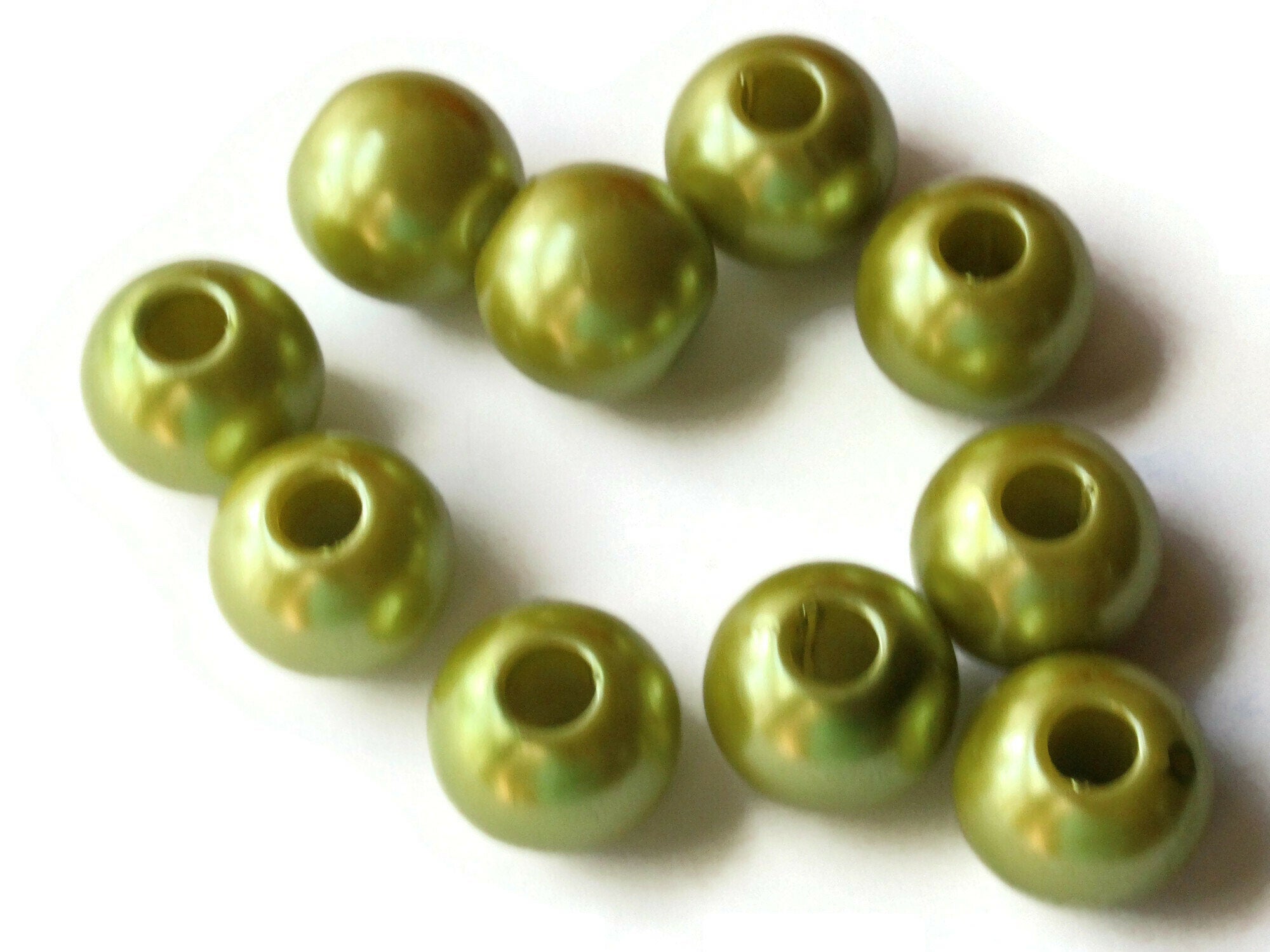 40 12mm Large Hole Royal Blue Round Plastic Pearl Beads – Smileyboy Beads