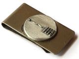 Vintage Silver Money Clip with Texas Sports Hall of Fame Logo