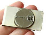 Vintage Silver Money Clip with Texas Sports Hall of Fame Logo