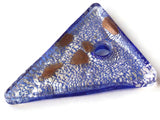 50mm Blue Foil Glass Pendant with Silver and Gold Triangle Pendant Jewelry Making Beading Supplies