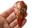 Red Foil Glass Pendant Drip Pendant Jewelry Making Beading Supplies