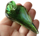 Green Foil Glass Pendant Drip Pendant Jewelry Making Beading Supplies