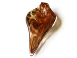 Brown Foil Glass Pendant Drip Pendant Jewelry Making Beading Supplies