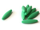 8 28mm Green Vintage Plastic Beads Flat Tube Beads Beads Jewelry Making Beading Supplies Loose Beads to String