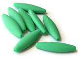 8 28mm Green Vintage Plastic Beads Flat Tube Beads Beads Jewelry Making Beading Supplies Loose Beads to String