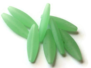 8 28mm Frosted Green Vintage Plastic Beads Flat Tube Beads Beads Jewelry Making Beading Supplies Loose Beads to String