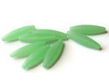 8 28mm Frosted Green Vintage Plastic Beads Flat Tube Beads Beads Jewelry Making Beading Supplies Loose Beads to String