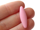 8 28mm Pink Vintage Plastic Beads Flat Tube Beads Beads Jewelry Making Beading Supplies Loose Beads to String