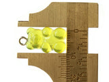5 20mm Yellow Gummy Bear Charms Resin Pendants with Platinum Colored Loops Jewelry Making Beading Supplies Loose Candy Charms