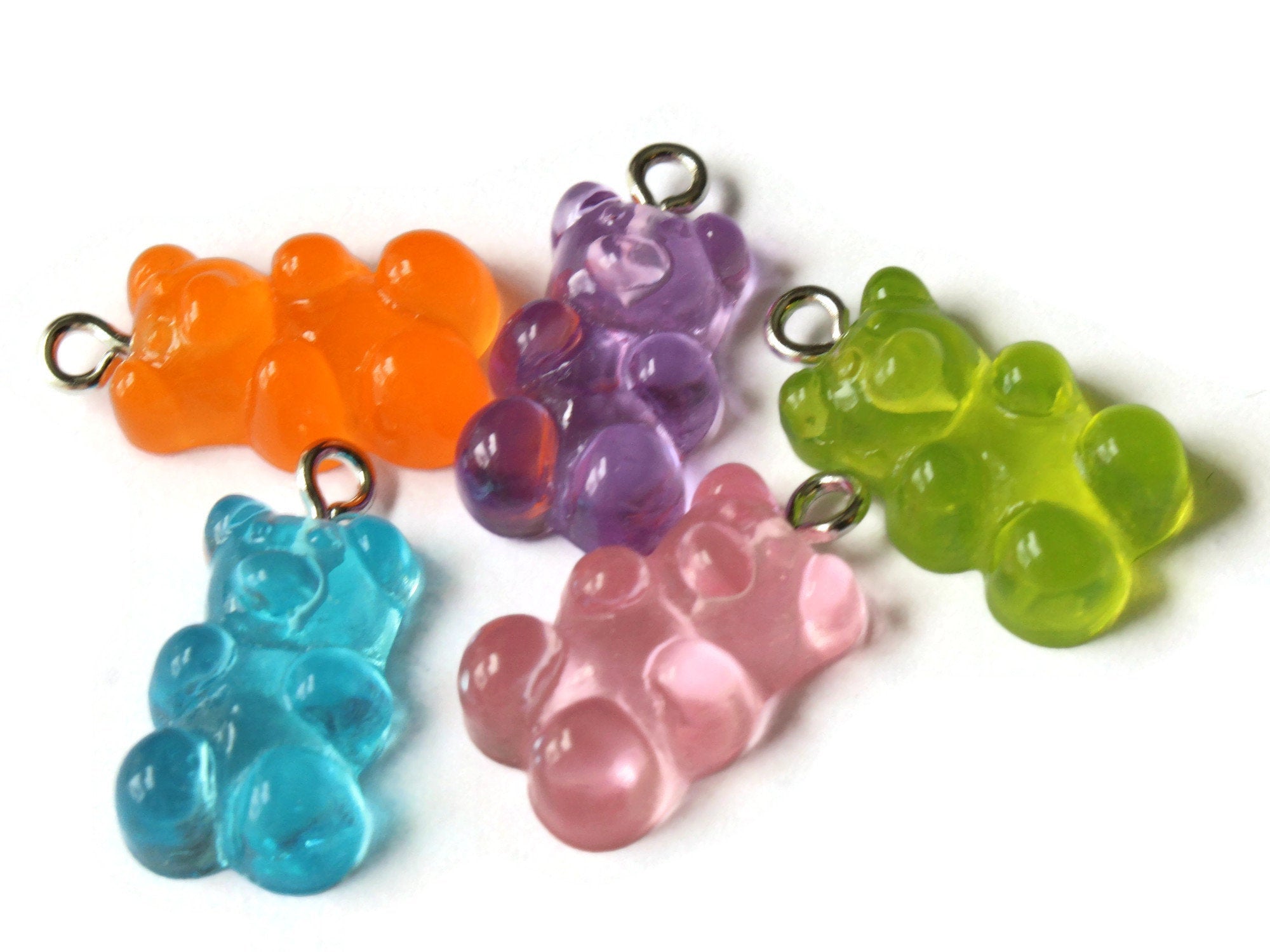 100pcs Assorted Color Mini Plastic Lip Beads Charms 11x26mm -  Canada