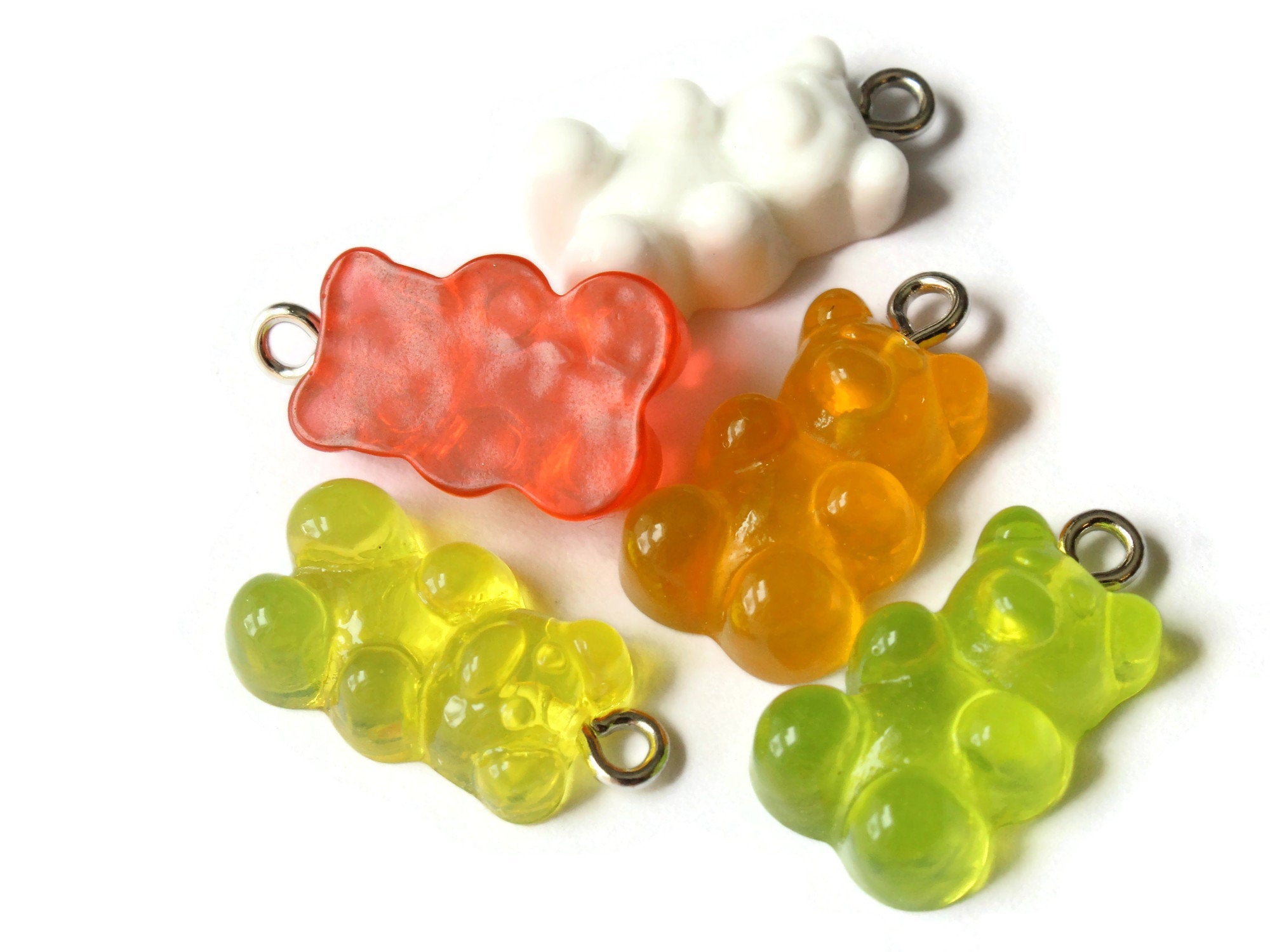 Resin Little Bear Transparent Gummy Bear Charms Mixed Color - Temu