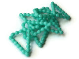 31mm Sky Blue Vintage Plastic Beads Open Bumpy Triangle Beads Jewelry Making Beading Supplies Loose Beads to String