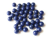 40 10mm Round Blue Beads with Glitter Vintage Lucite Beads Ball Beads New Old Stock Beads Crafting Supplies Beads to string