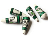 5 32mm Vintage Painted Clay Beads White and Green Teardrop Bird Beads Peruvian Clay Beads to String Jewelry Making Beading Supplies