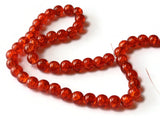 Sunset Orange Crackle Glass Beads 8mm Round Beads Jewelry Making Beading Supplies Loose Beads Cracked Glass Beads Smooth Round Beads