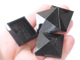 6 25mm Black Vintage Plastic Beads Square Two Hole Beads Beads Jewelry Making Beading Supplies Loose Beads to String