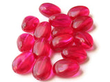 15 20mm Clear Pink Vintage Plastic Beads Flattened Oval Beads Jewelry Making Beading Supplies Loose Beads to String