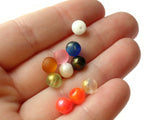 10 Colors 6mm Round Glass Beads Mixed Color Beads Kit - Bead Box Jewelry Making Beading Supplies
