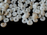 250 8mm Plastic Seashell Heishe Beads White and Cream Beads  Vintage Beads Jewelry Making Beading Supplies Smileyboy