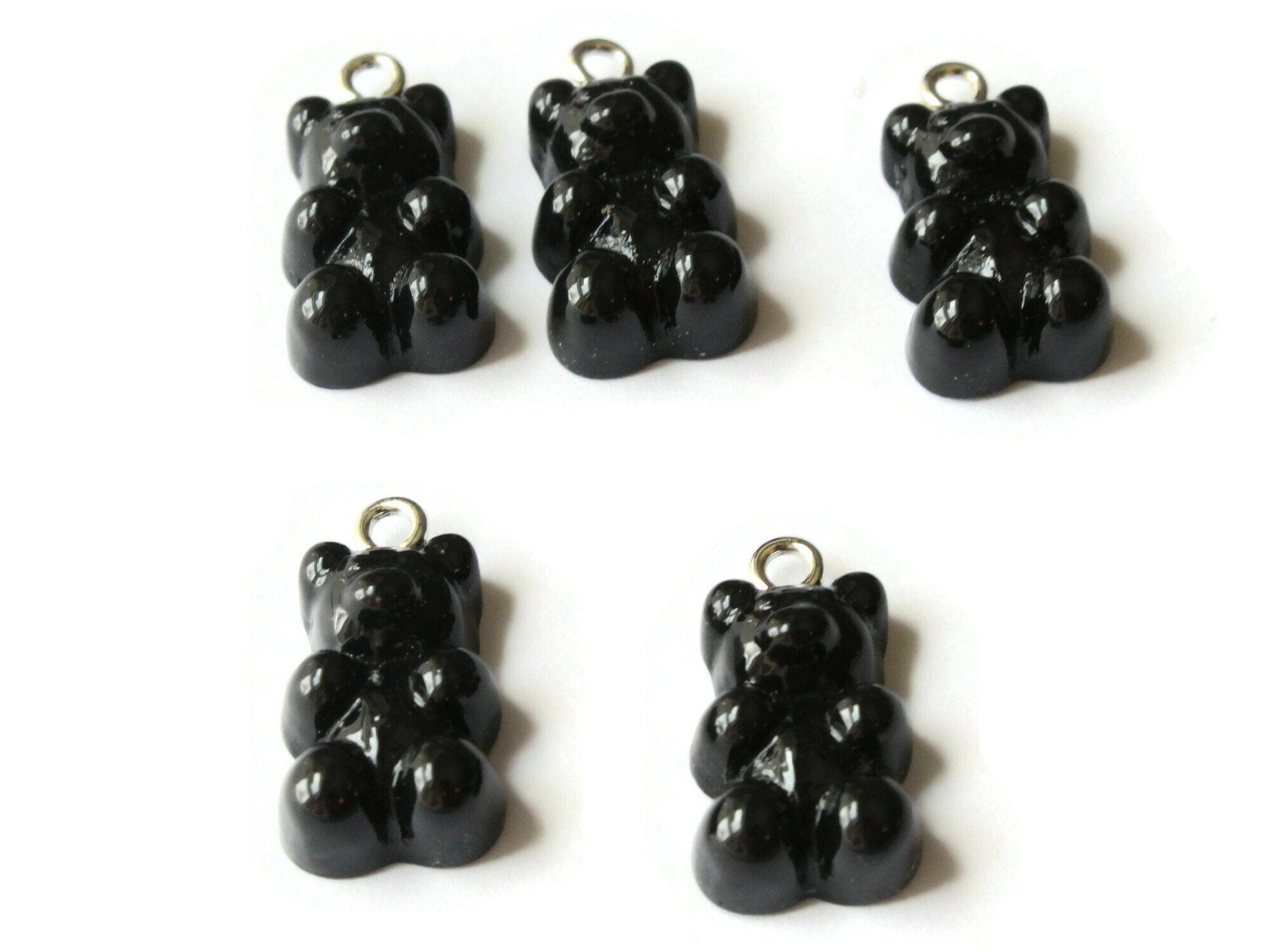 5 20mm Black Resin Gummy Bear Charms by Smileyboy Beads | Michaels