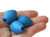 6 29mm Blue Wooden Bicone Beads Vintage Wood Beads Chunky Beads Macrame Beads Loose Beads Smileyboy Jewelry Making Beading Supplies